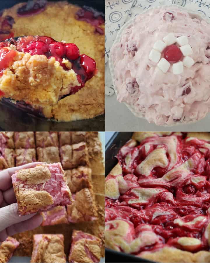 Collage of Cherry Pie Filling Recipes