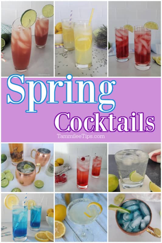 Collage of Spring Cocktails