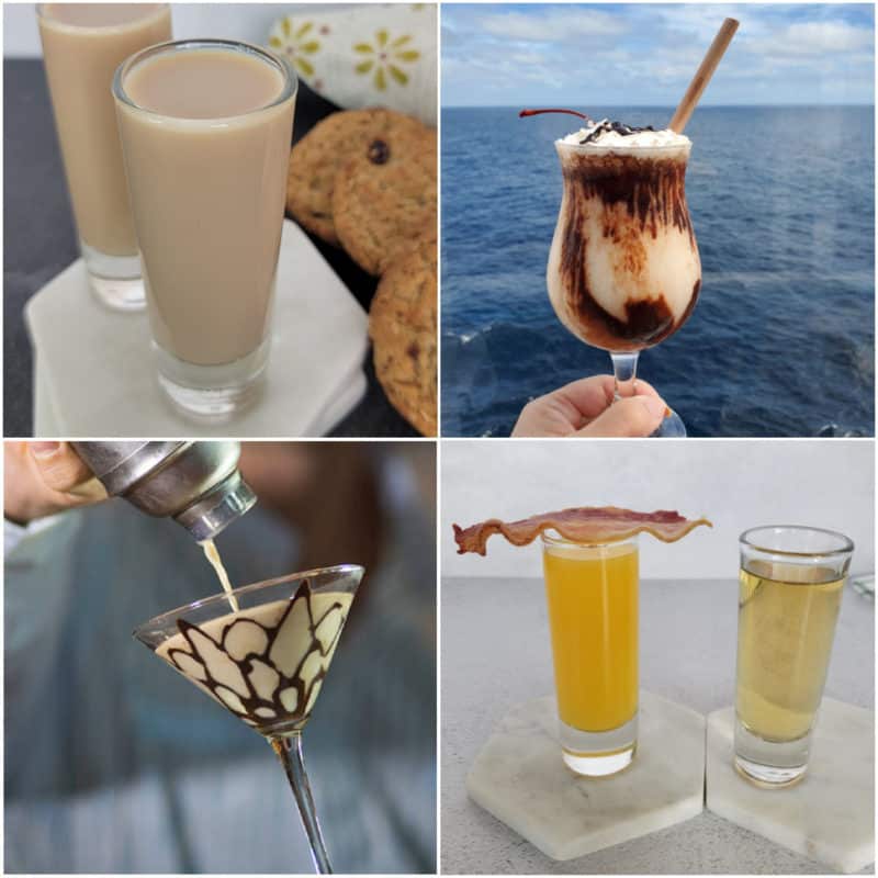 Collage of four Butterscotch Schnapps Drinks