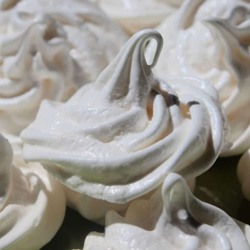 lemon meringue cookies stacked together 