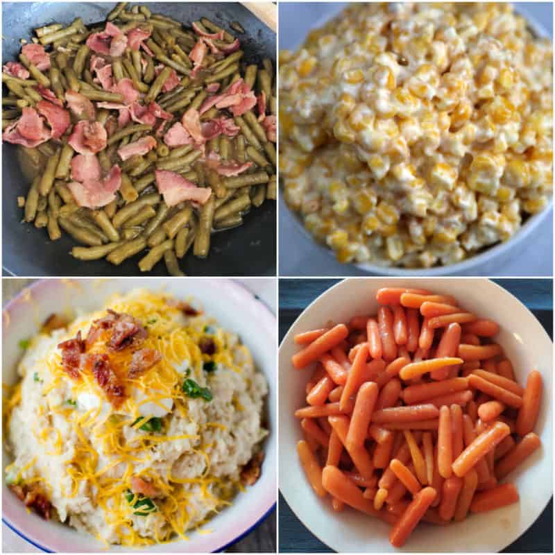 Collage of easy vegetable side dishes