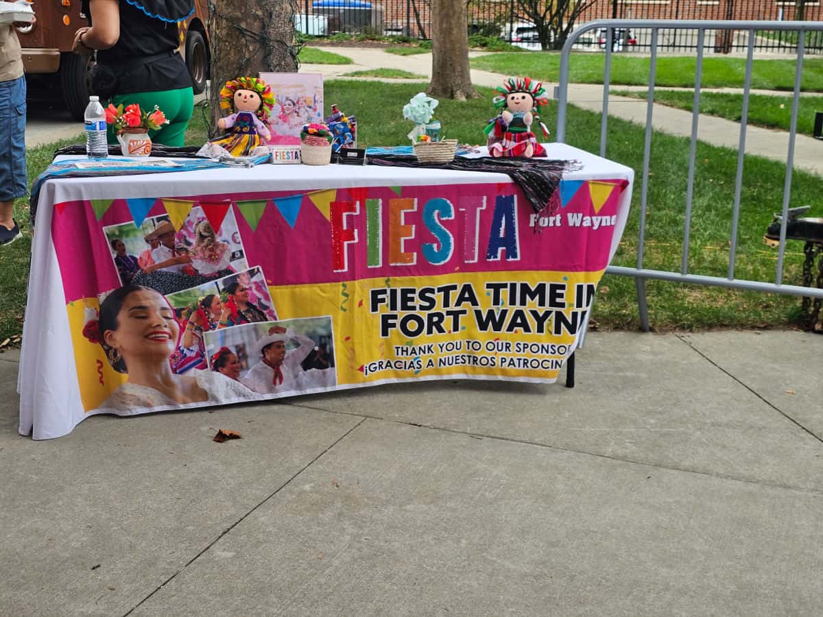 Fiesta Fort Wayne sign on a table