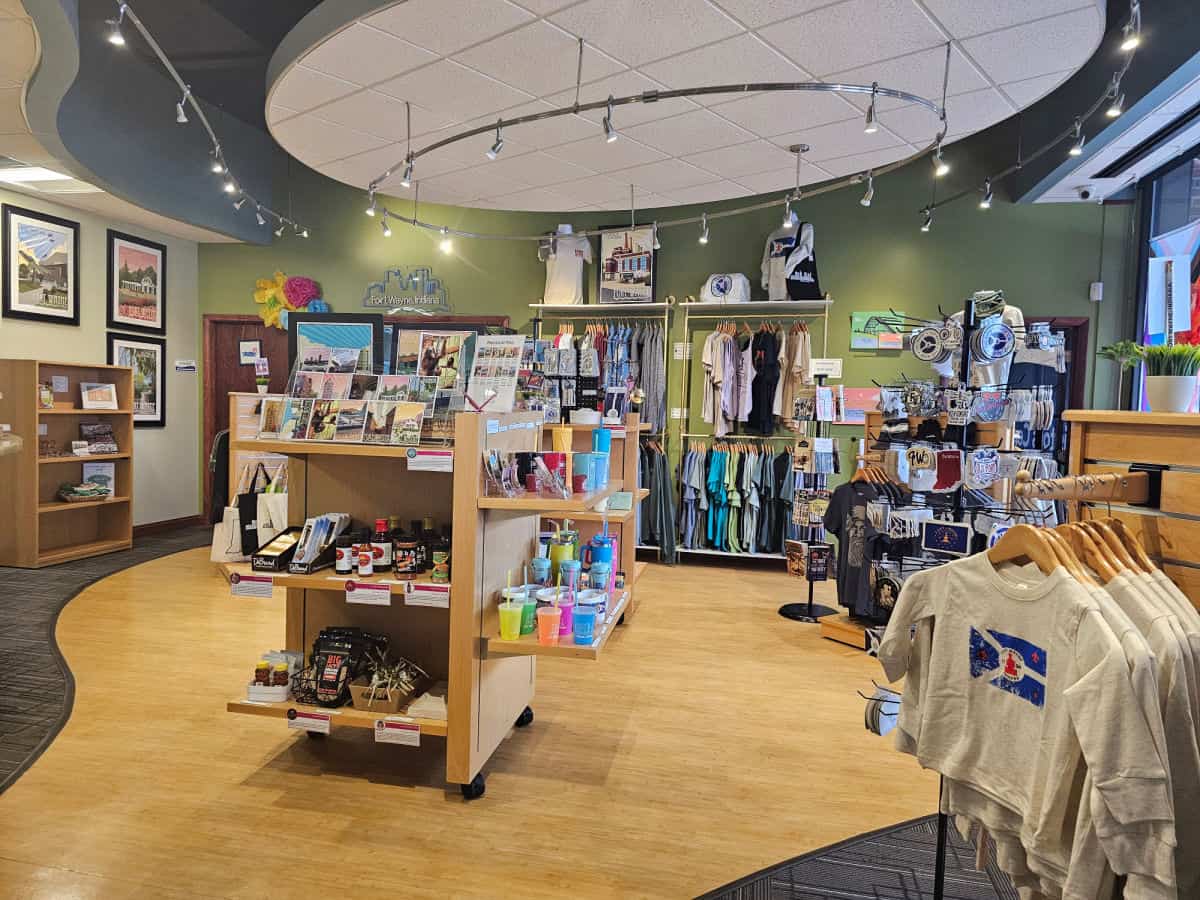 Gift shop with t-shirts and souvenirs in Visit Fort Wayne